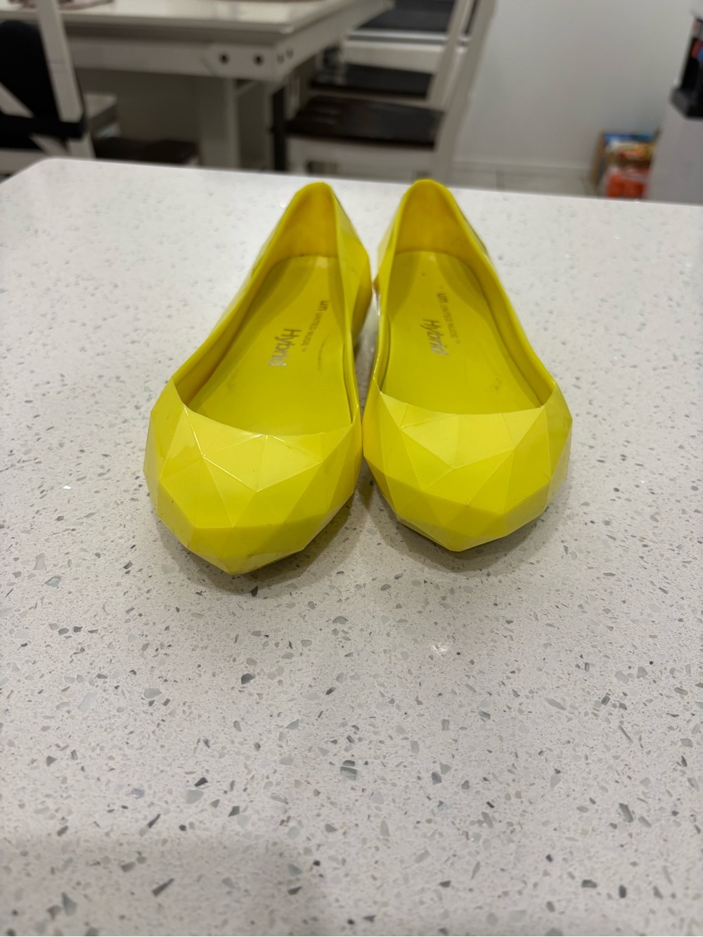 United Nude 36 6.5 Yellow Faceted Ballet Flats - Women